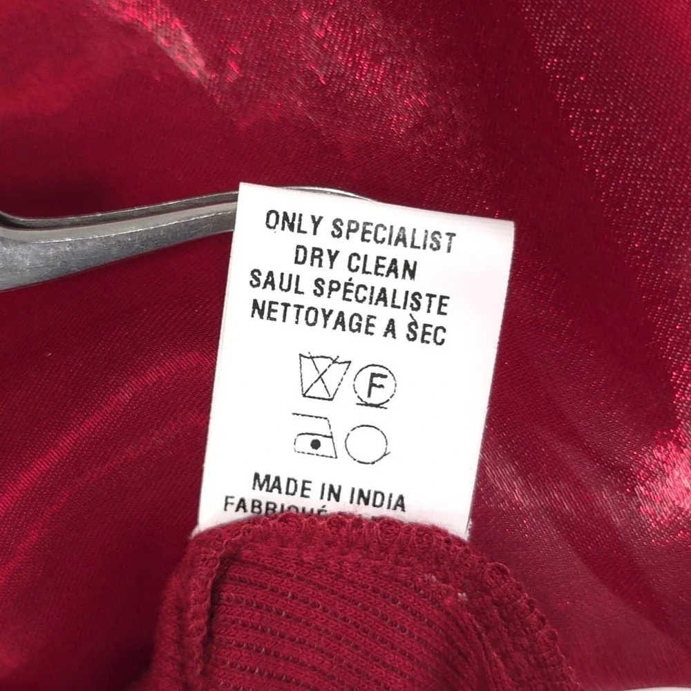 ANTHROPOLOGIE Blnk LONDON New Flattering OffShoulder SMALL Bubble Top Blouse Red - Picture 15 of 15